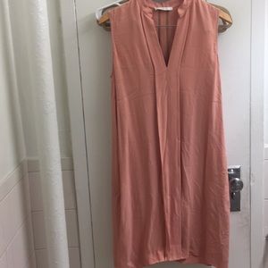 Chloe peach midi dress